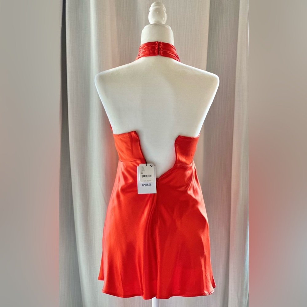 Brand New Sau Lee Livi Criss Cross Halter Mini Dress - Picture 4 of 7